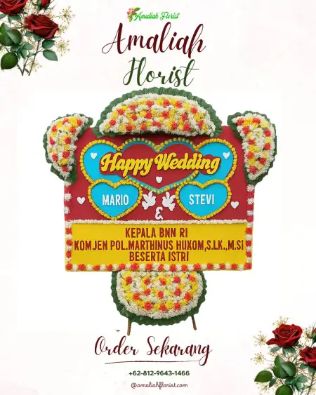 Papan Bunga Pernikahan Rimpak